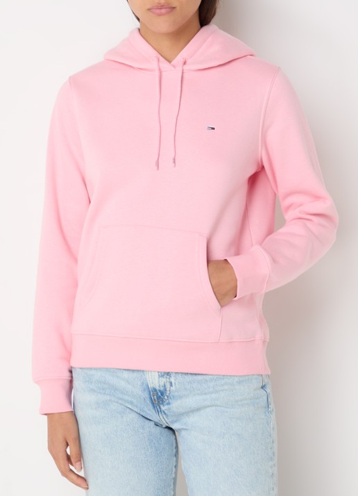 Tommy Hilfiger Hoodie met kangoeroezak en logo - detail 2 roze