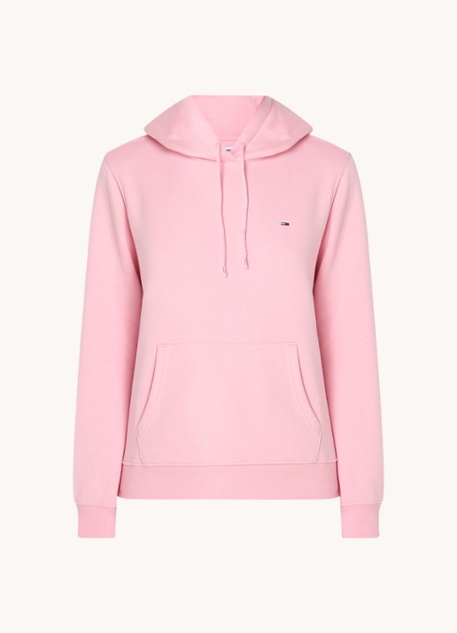 Tommy Hilfiger Hoodie met kangoeroezak en logo - voorkant 4 roze