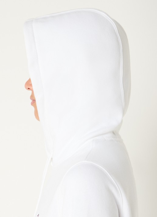 Tommy Hilfiger Hoodie met kangoeroezak en logo - detail 4 gebroken wit