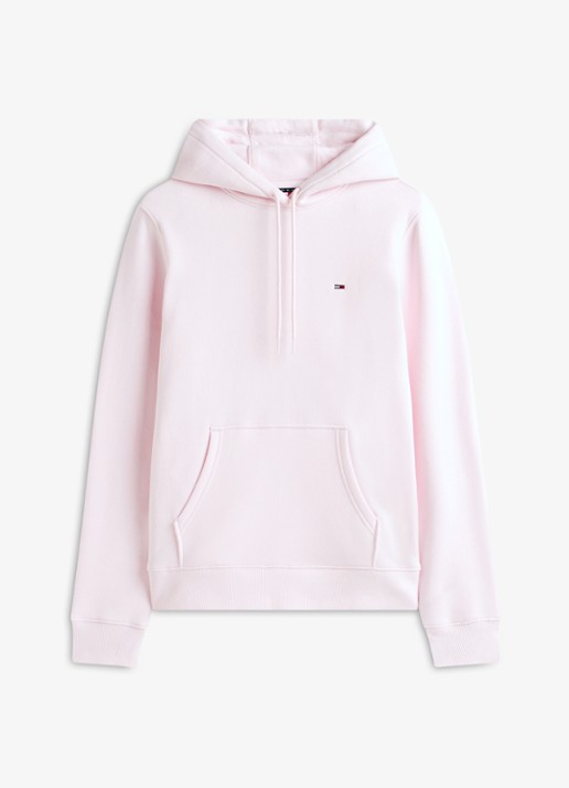 Tommy Hilfiger Hoodie met kangoeroezak en logo - voorkant 3 lichtroze