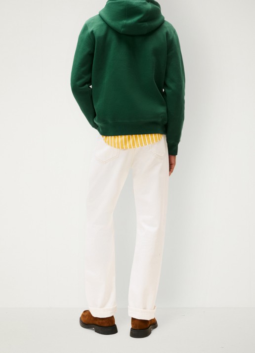 Tommy Hilfiger Hoodie met kangoeroezak en logoborduring - achterkant ornamental green-l6k