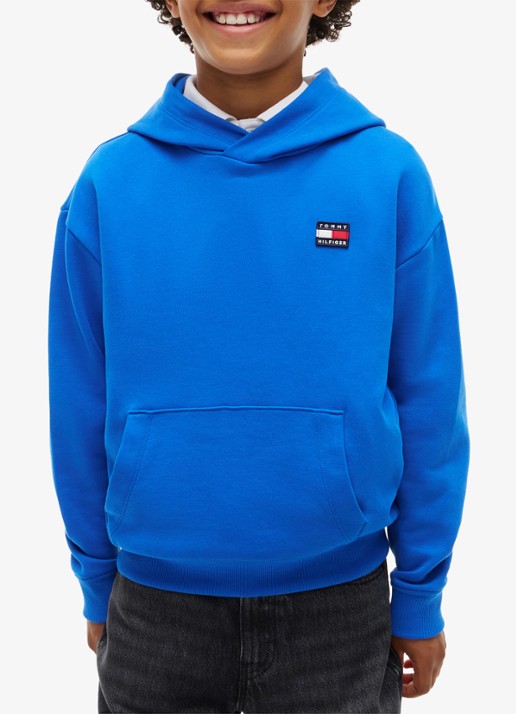 Tommy Hilfiger Hoodie met kangoeroezak  - detail 2 blauw