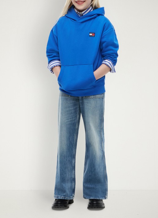 Tommy Hilfiger Hoodie met kangoeroezak  - detail 3 blauw