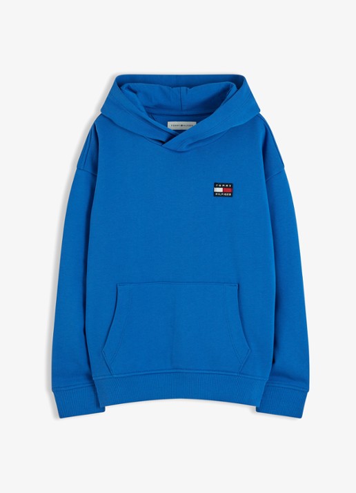 Tommy Hilfiger Hoodie met kangoeroezak  - voorkant 5 blauw
