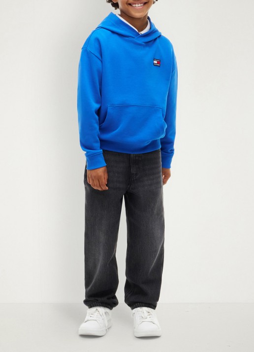 Tommy Hilfiger Hoodie met kangoeroezak  - voorkant 6 blauw