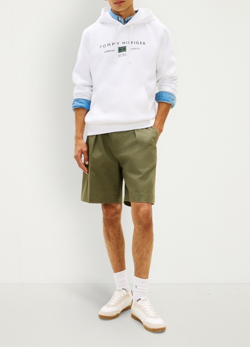 Tommy Hilfiger Hoodie met logo - voorkant 5 wit