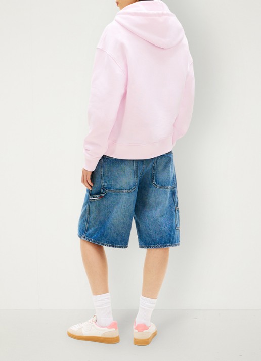 Tommy Hilfiger Hoodie met logoborduring - achterkant lichtroze