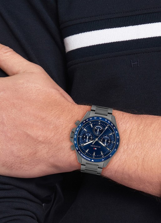 Tommy Hilfiger Horloge TH1792212  - voorkant 4 antraciet
