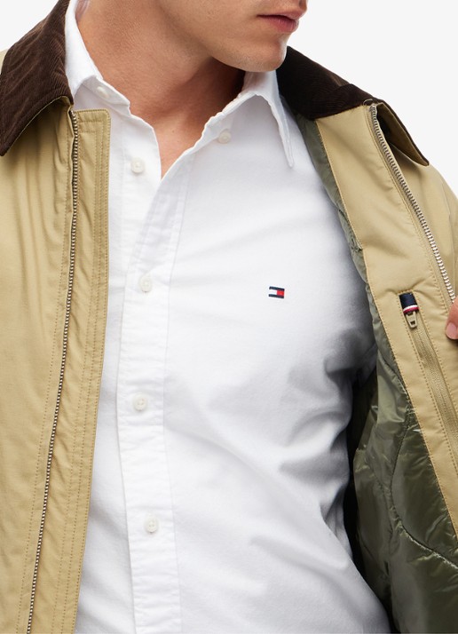 Tommy Hilfiger  Ivy jas met details van corduroy  - detail 3 khaki