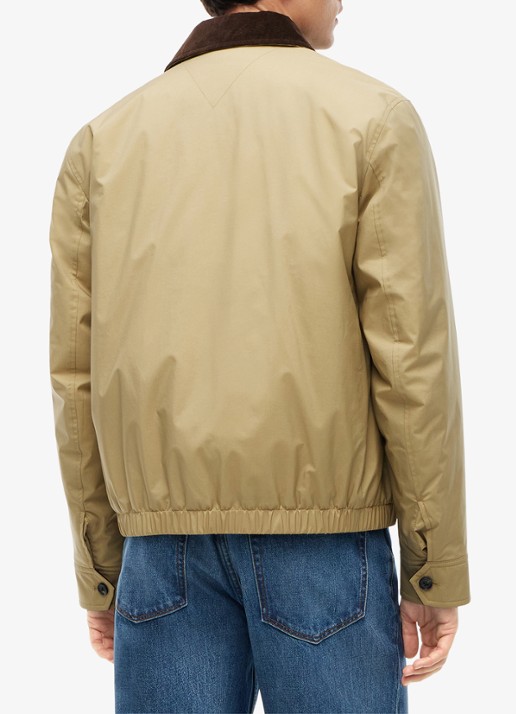 Tommy Hilfiger  Ivy jas met details van corduroy  - achterkant 7 khaki