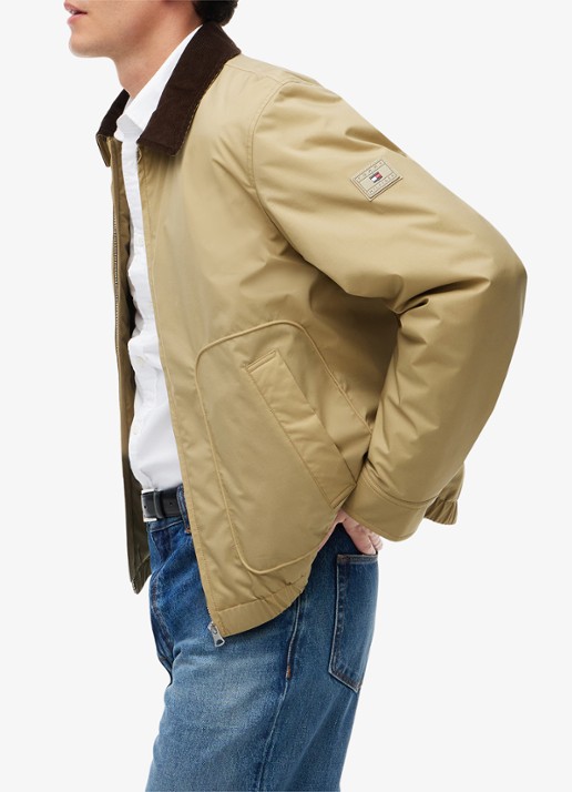 Tommy Hilfiger  Ivy jas met details van corduroy  - detail 5 khaki