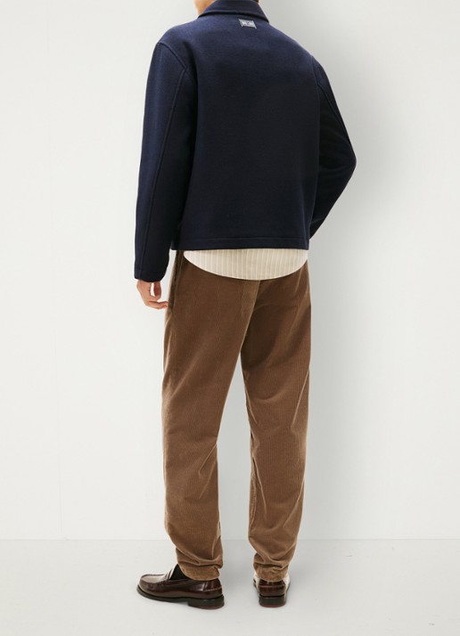 Tommy Hilfiger Jack in wolbend met steekzakken - achterkant 5 blauw