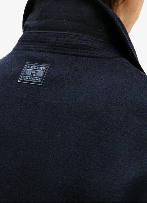 Tommy Hilfiger Jack in wolbend met steekzakken - detail 4 blauw