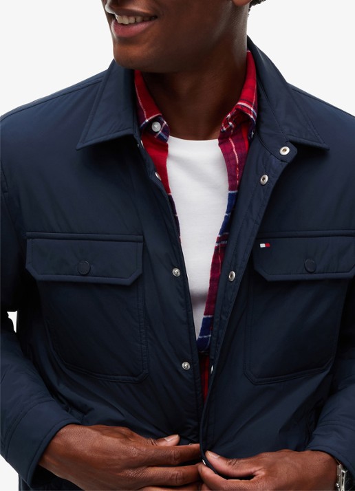 Tommy Hilfiger Jack met borstzakken - detail 3 donkerblauw