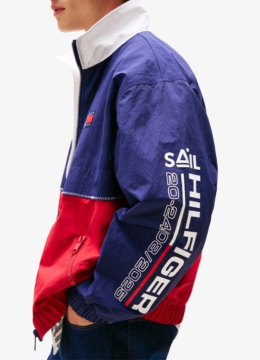 Tommy Hilfiger Jack met logo- en backprint - detail 4 donkerblauw