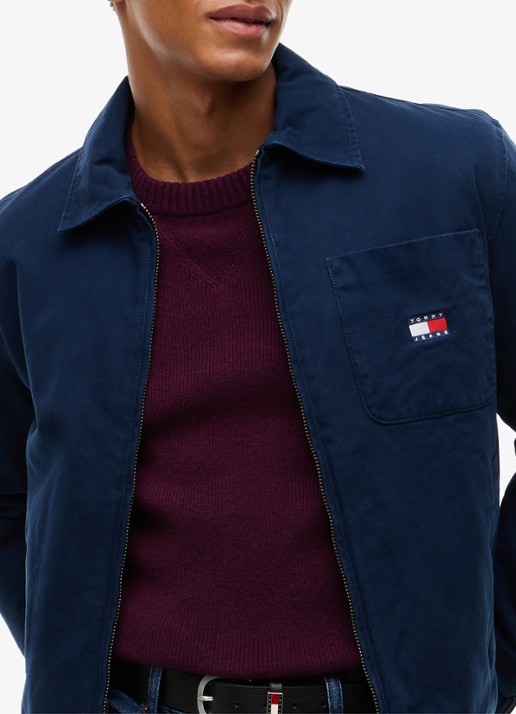 Tommy Hilfiger Jack met logoborduring - detail 4 donkerblauw