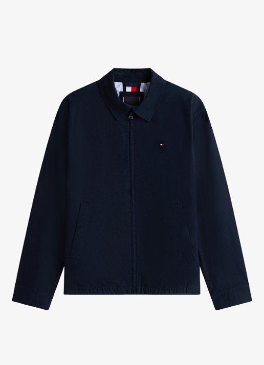 Tommy Hilfiger Jack met logoborduring - voorkant 4 blauw