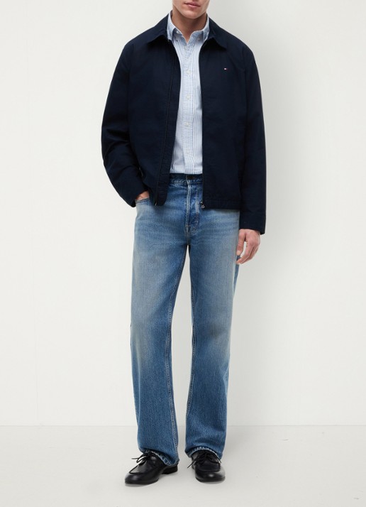 Tommy Hilfiger Jack met logoborduring - voorkant 5 blauw