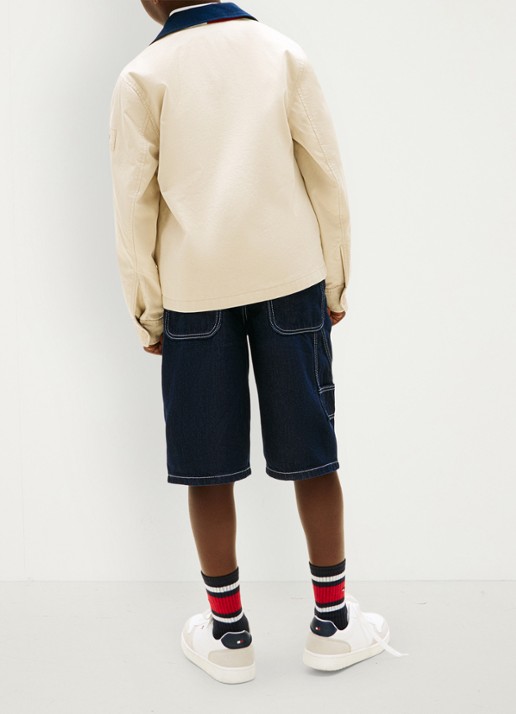 Tommy Hilfiger Jack met logoborduring - achterkant 4 beige