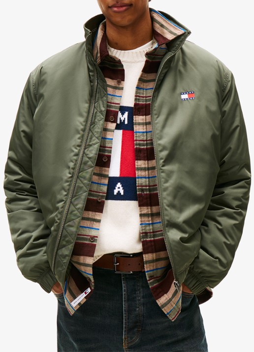 Tommy Hilfiger Jack met steekzakken en waterafstotende coating - detail 2 groen