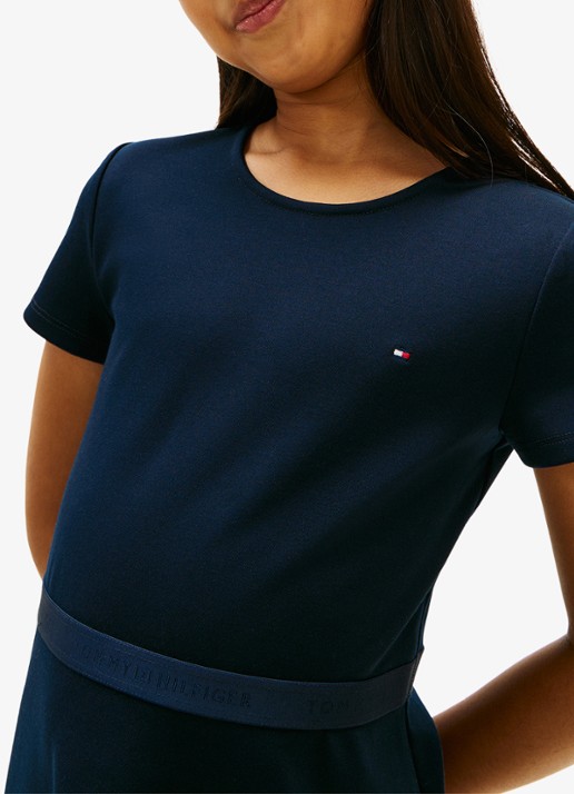 Tommy Hilfiger Jurk met streepprint  - detail 4 donkerblauw