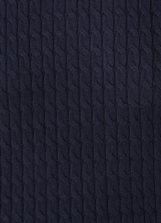 Tommy Hilfiger Kabelgebreide top met logoborduring - detail 2 donkerblauw