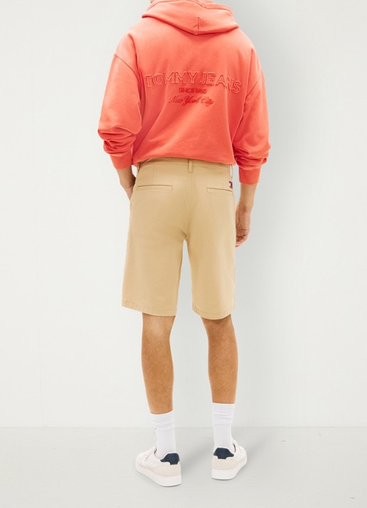 Tommy Hilfiger Korte broek in katoenblend - achterkant 3 beige