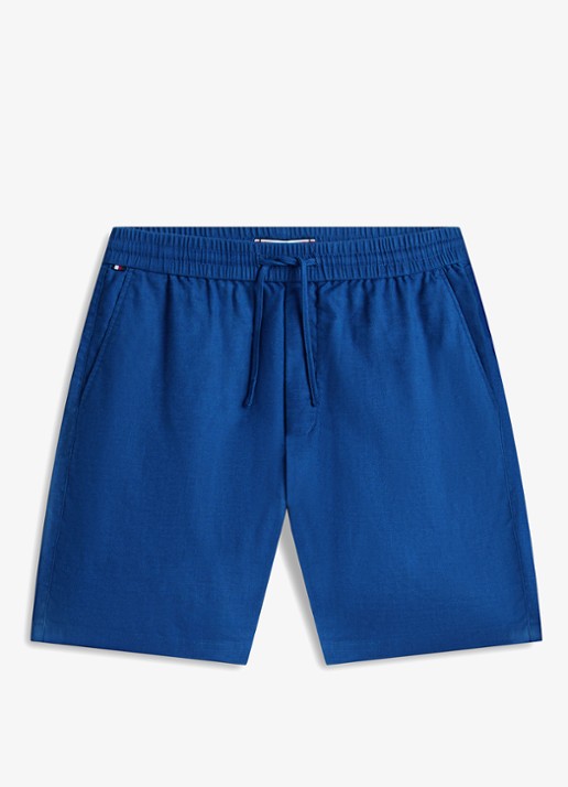 Tommy Hilfiger Korte broek in linnenblend - voorkant 2 jeans