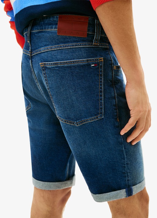 Tommy Hilfiger Korte broek van denim - detail 4 denim
