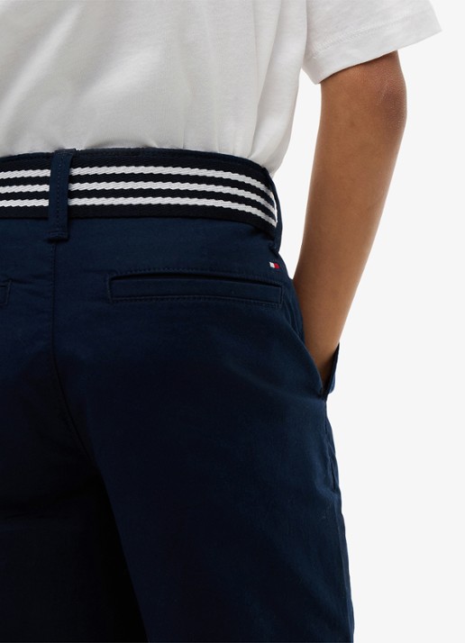 Tommy Hilfiger Korte chino in katoenblend - detail 2 dark night navy-c1g