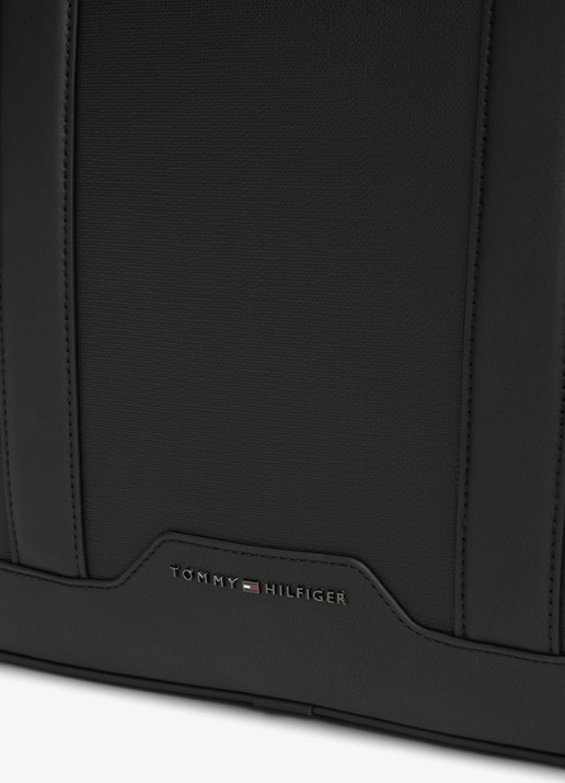 Tommy Hilfiger Laptoptas van canvas  - detail 2 zwart