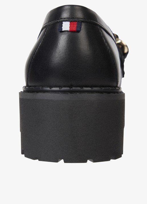 Tommy Hilfiger Loafer met logo - achterkant 4 zwart