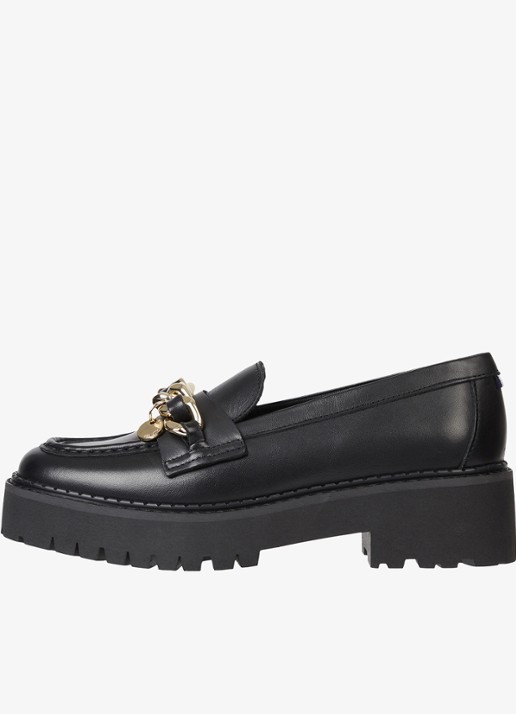 Tommy Hilfiger Loafer met logo - detail 2 zwart