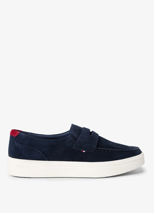 Tommy Hilfiger Loafer van suède  - detail 3 donkerblauw