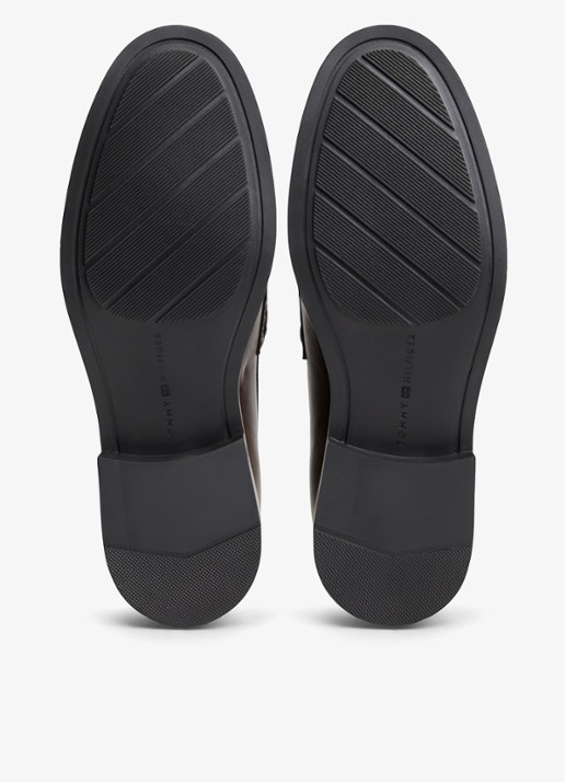 Tommy Hilfiger Loafers van leer - detail 5 bruin