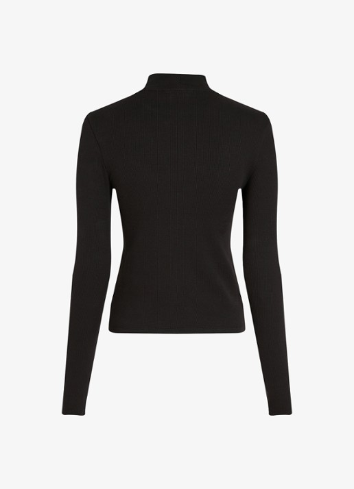 Tommy Hilfiger Longsleeve met col - detail 2 zwart