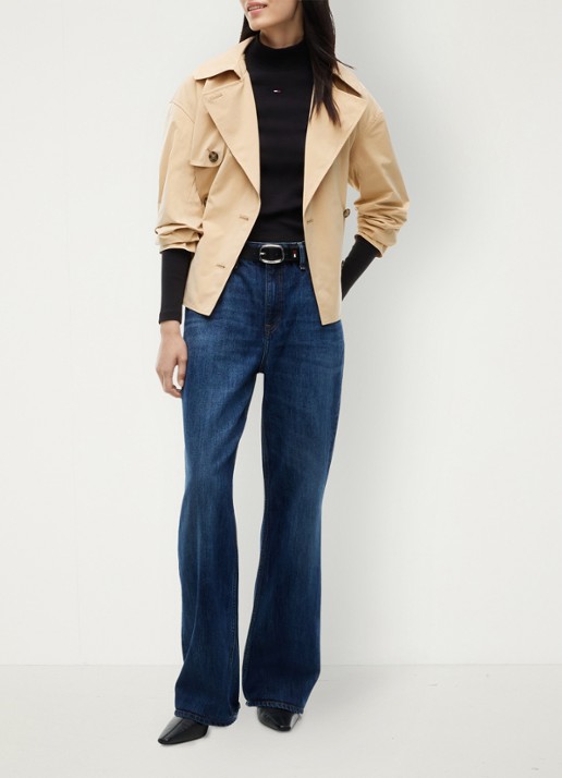 Tommy Hilfiger Longsleeve met col - voorkant 2 zwart