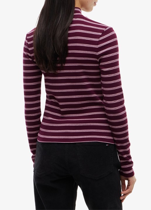 Tommy Hilfiger Longsleeve met col - achterkant 3 paars