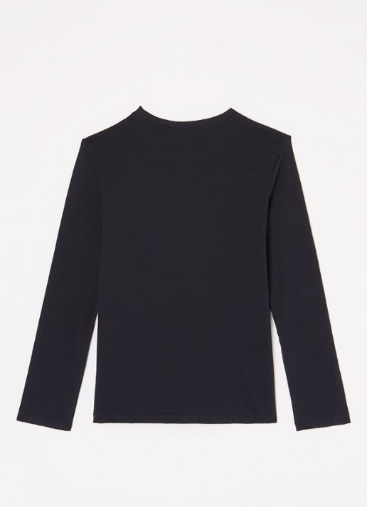 Tommy Hilfiger Longsleeve met logo in 2-pack - voorkant 2 donkerblauw