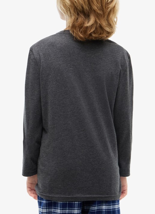 Tommy Hilfiger Longsleeve met logo in 2-pack - achterkant black / dk grey heather-0s3