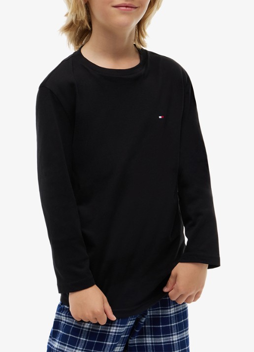 Tommy Hilfiger Longsleeve met logo in 2-pack - detail 4 black / dk grey heather-0s3