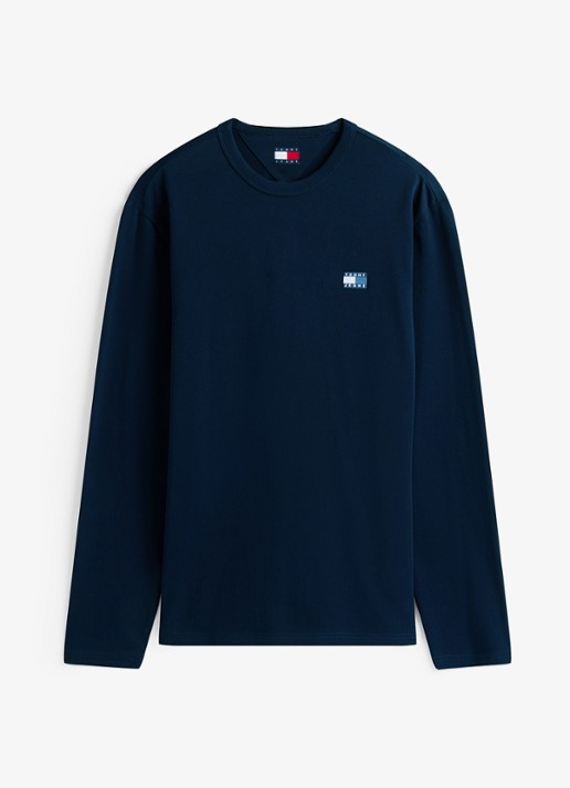 Tommy Hilfiger Longsleeve met logo - voorkant 4 donkerblauw