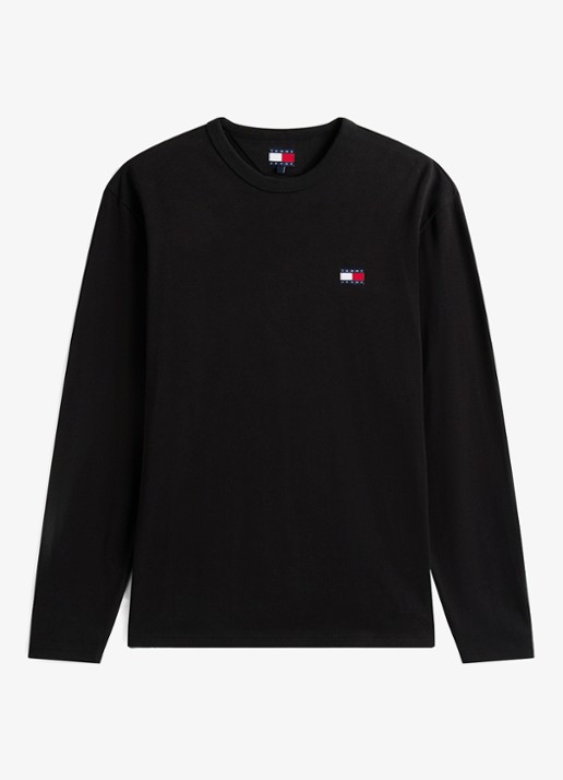 Tommy Hilfiger Longsleeve met logo - voorkant 2 zwart