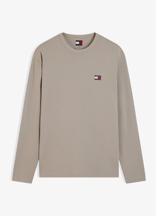 Tommy Hilfiger Longsleeve met logo - voorkant 2 khaki