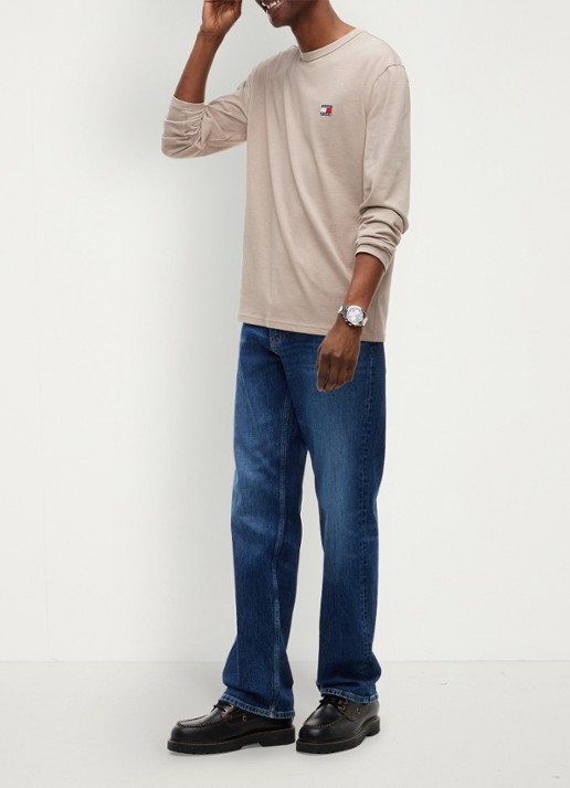 Tommy Hilfiger Longsleeve met logo - voorkant 3 khaki