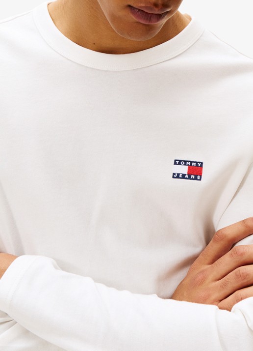 Tommy Hilfiger Longsleeve met logo - detail 3 ecru-ybl