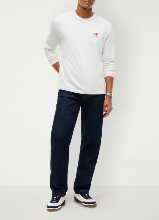 Tommy Hilfiger Longsleeve met logo - voorkant 7 ecru-ybl