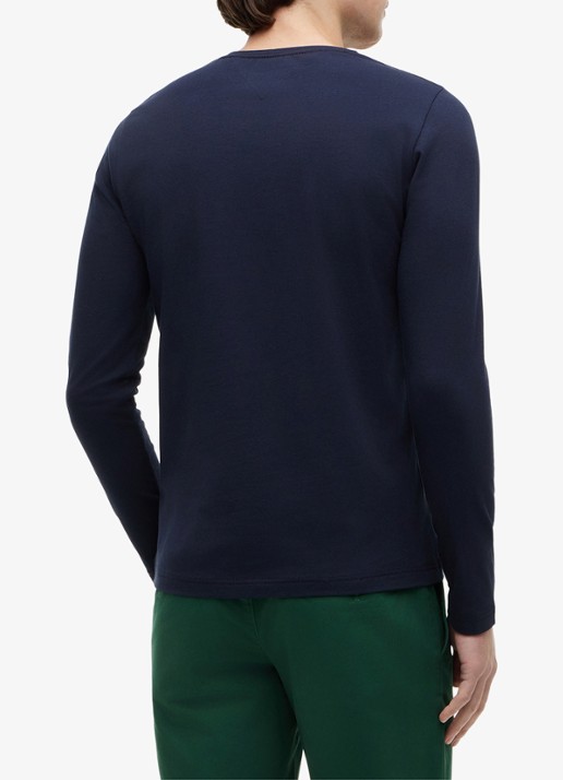 Tommy Hilfiger Longsleeve met logo - achterkant 6 donkerblauw