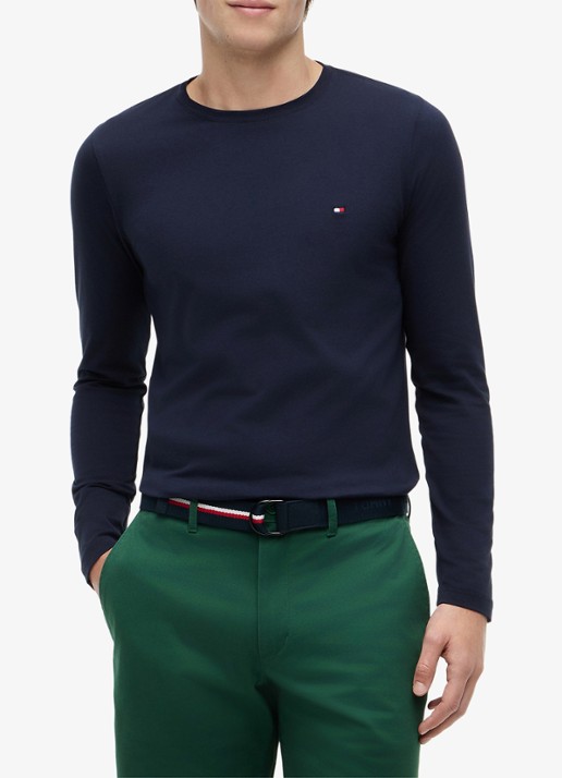 Tommy Hilfiger Longsleeve met logo - detail 3 donkerblauw