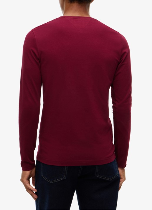 Tommy Hilfiger Longsleeve met logo - achterkant 2 bordeauxrood